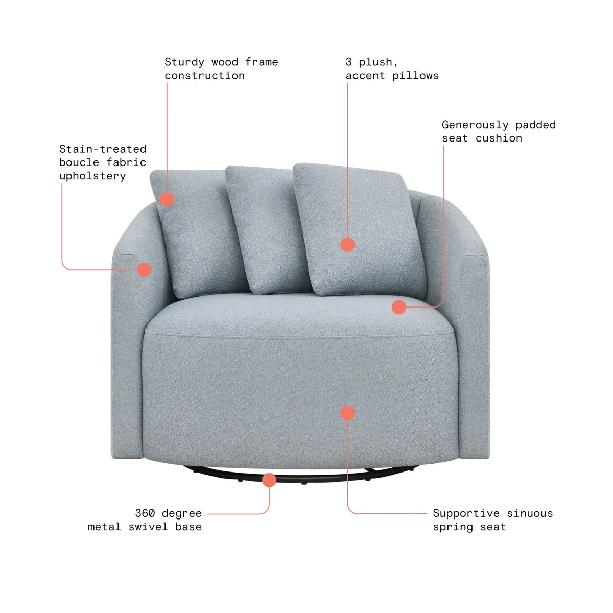 Nouveauté 2026 – Fauteuil d'appoint Beautiful Drew de Drew Barrymore (édition ), coloris crème bouclé