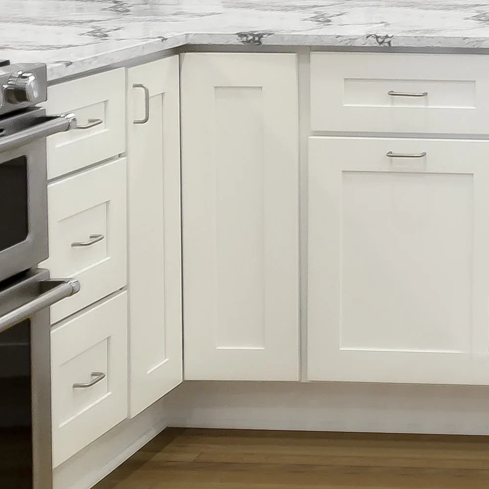Nouveauté 2026 – Meuble bas de cuisine Design House Brookings , en bois, style Shaker, à 2 portes et 2 tiroirs (48 x 34,5 x 24 po), prêt à assembler, blanc Sherwin Williams