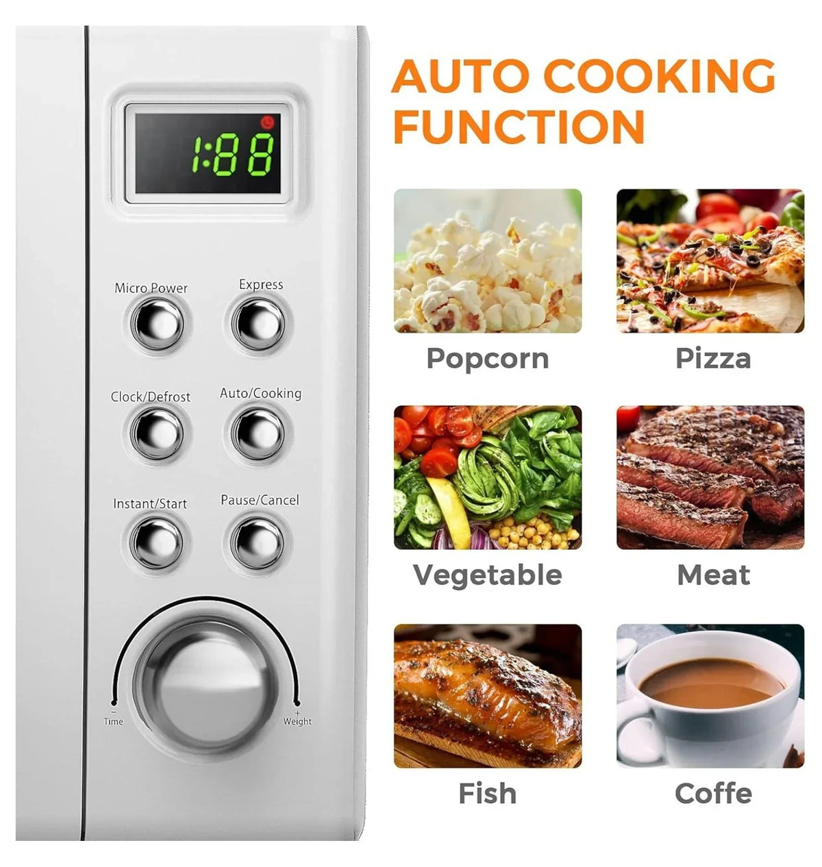 Nouveauté 2026 – Micro-ondes Small , 0,7 pi³ (19,8 L), 700 W, à poser, avec 5 niveaux de puissance, décongélation et cuisson automatique, intérieur en acier inoxydable, affichage LED, idéal pour la cuisine, les véhicules récréatifs et les résidences