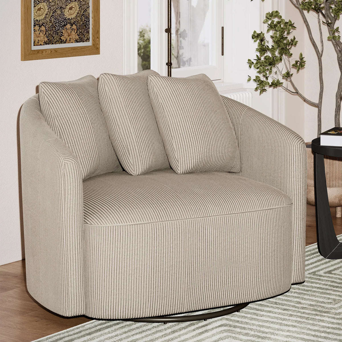 Nouveauté 2026 – Fauteuil d'appoint Beautiful Drew de Drew Barrymore (édition ), coloris crème bouclé
