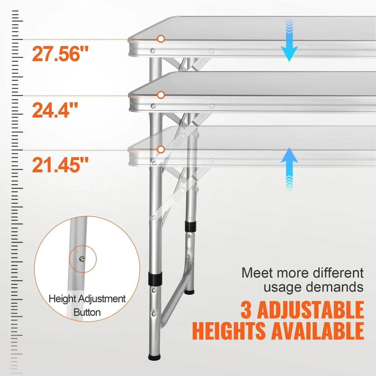 Nouveauté 2026 – Table de cuisine de camping BENTISM , pliable et portable, avec 3 hauteurs réglables