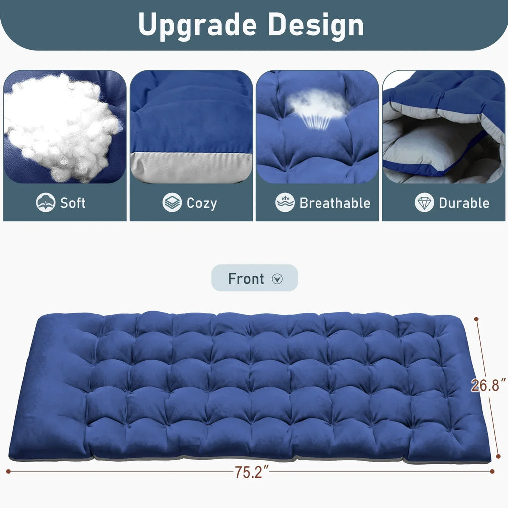 Nouveauté 2026 – Chaise longue MOPHOTO avec matelas, supportant jusqu'à 200 kg, lit de camp portable et robuste, réglable, idéal pour le camping, la piscine, la plage et la terrasse