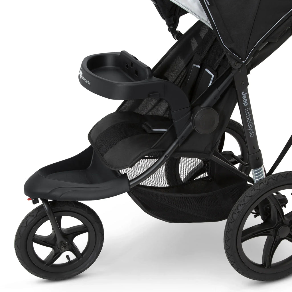 Nouveauté 2026 – Poussette de jogging Jeep TurboGlyde de Delta Children, noire