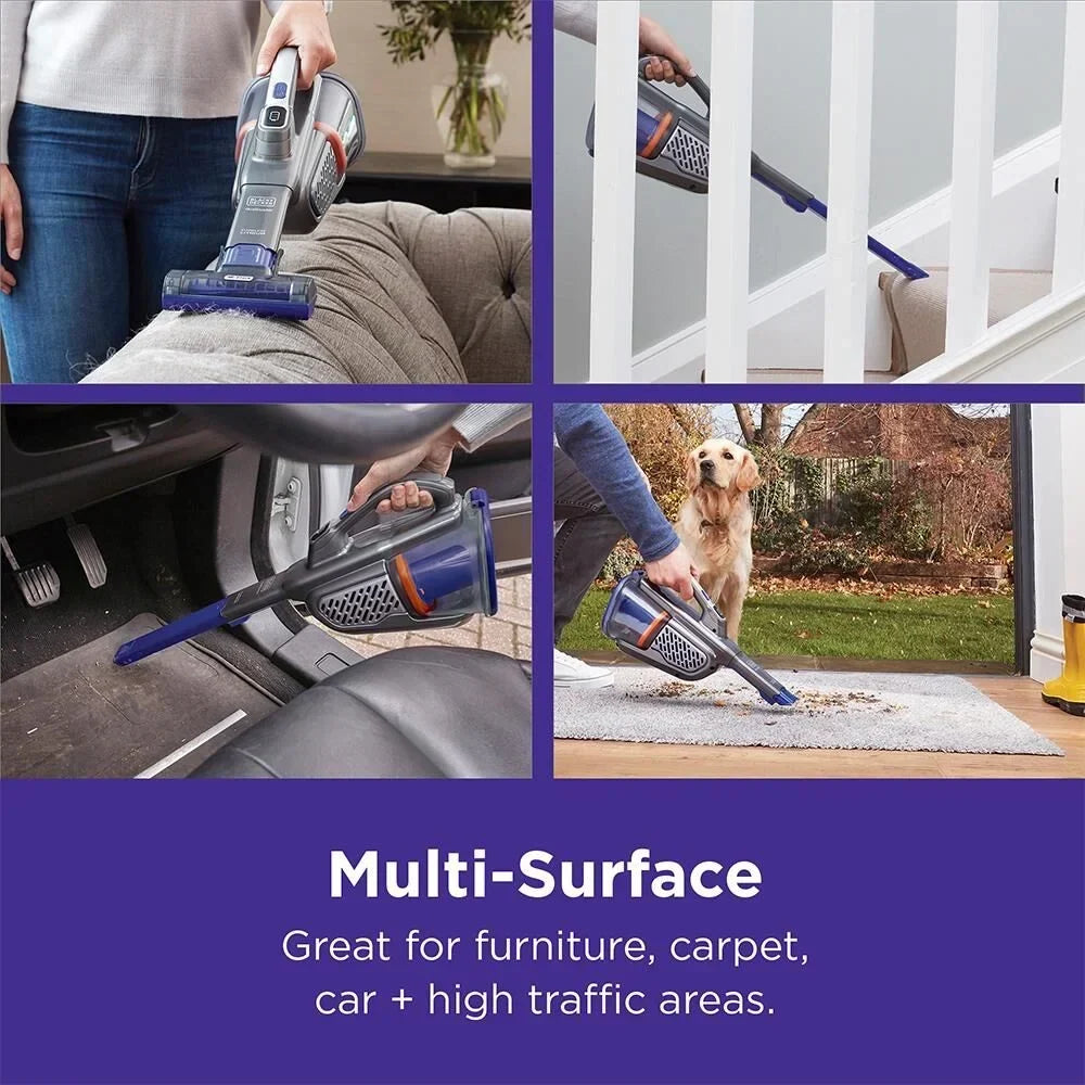 Nouveauté 2026 – Aspirateur portatif sans fil BLACK+DECKER Dustbuster Furbuster AdvanceClean+ pour animaux de compagnie, référence HHVK515JP07