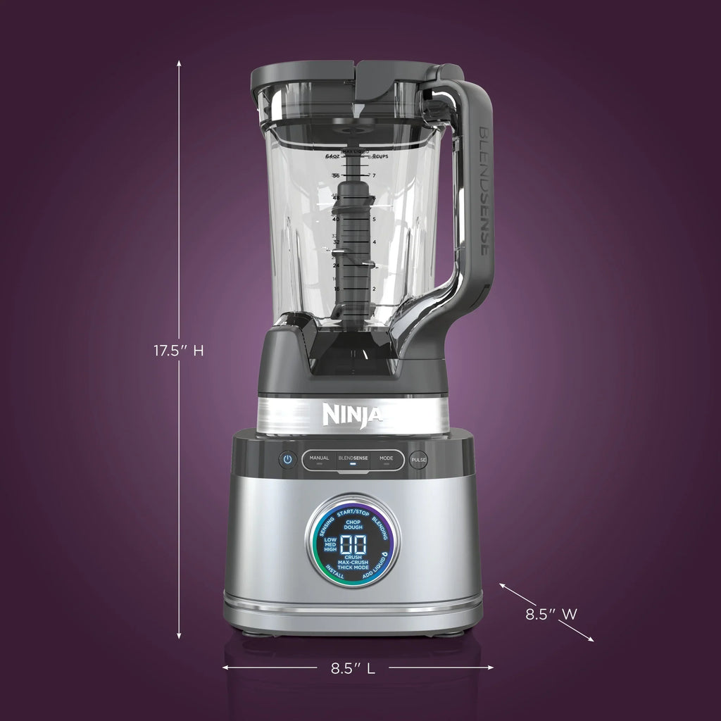 Nouveauté 2026 – Système de cuisine Ninja Detect TB400 : mixeur et robot culinaire avec technologie Blend Sense, argent