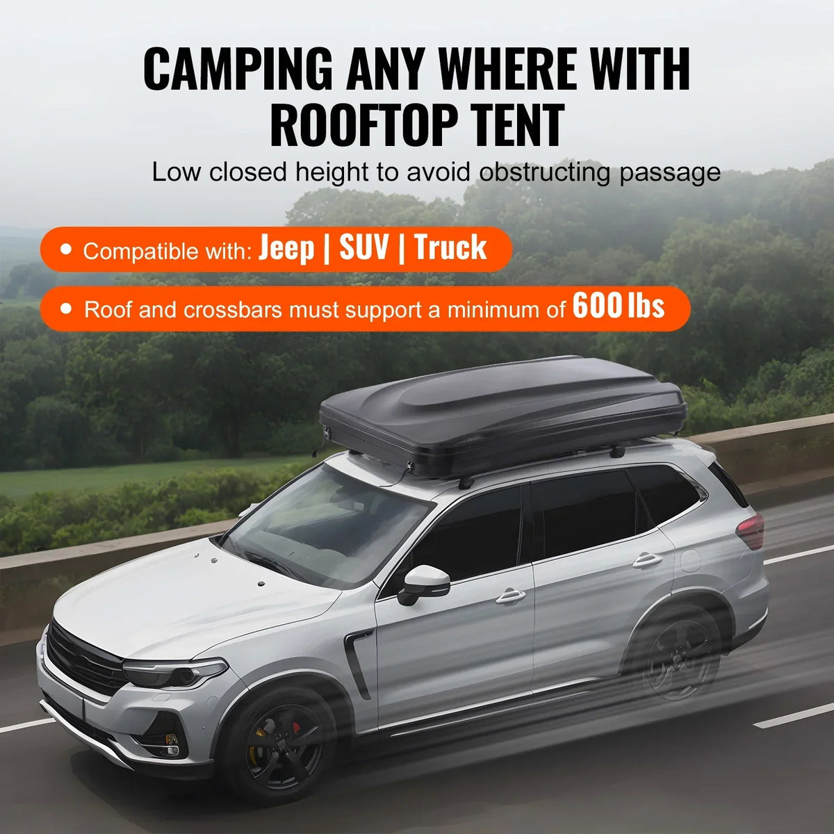 Nouveauté 2026 – Tente de toit rigide KFFKFF , modèle Naturnest pour 2 à 3 personnes, comprend un matelas épais et une échelle télescopique, imperméable et coupe-vent, convient aux Jeep, SUV, fourgonnettes et pick-ups