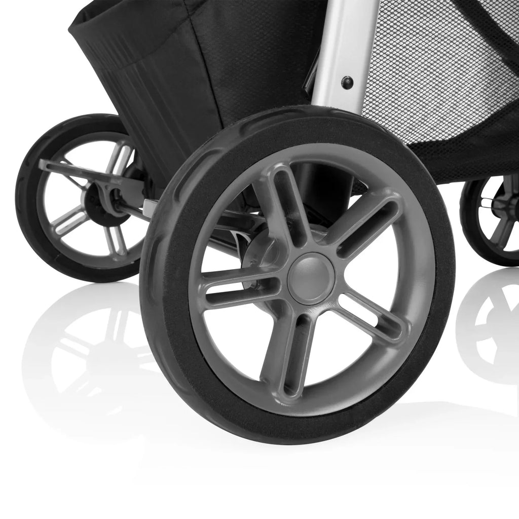 Nouveauté 2026 – Système de voyage modulaire Evenflo Omni Plus avec siège auto pour bébé LiteMax Sport, gris Mylar, unisexe