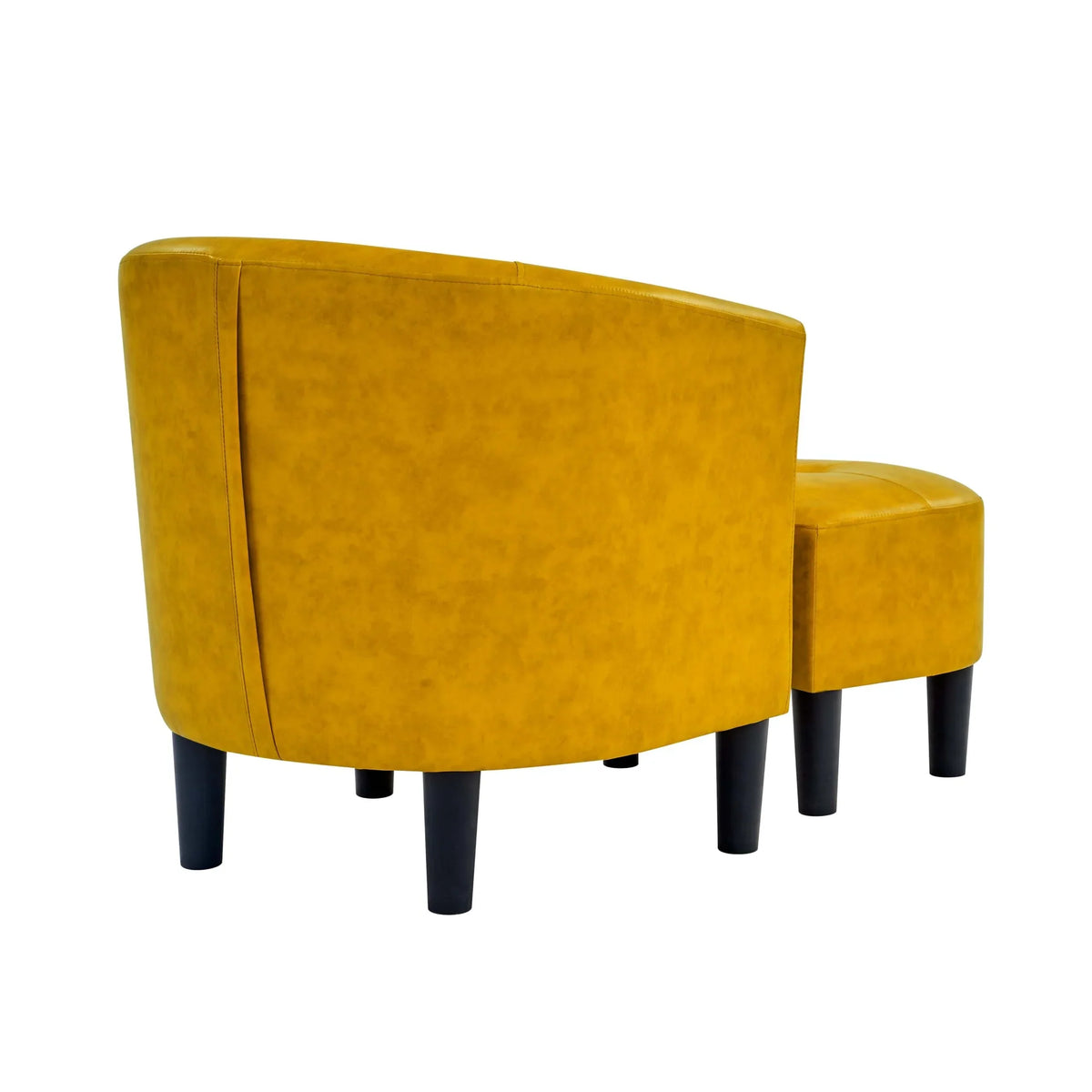 Nouveauté 2026 – Fauteuil d'appoint en velours beige Bonzy Home avec repose-pieds pour salon
