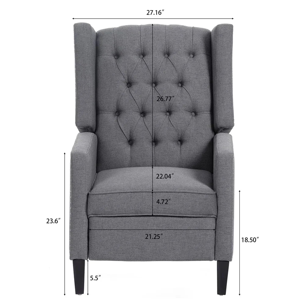 Nouveauté 2026 – Fauteuil d'appoint Triple Tree Modern en tissu, mousse et bois massif, imprimé, garniture cloutée, beige
