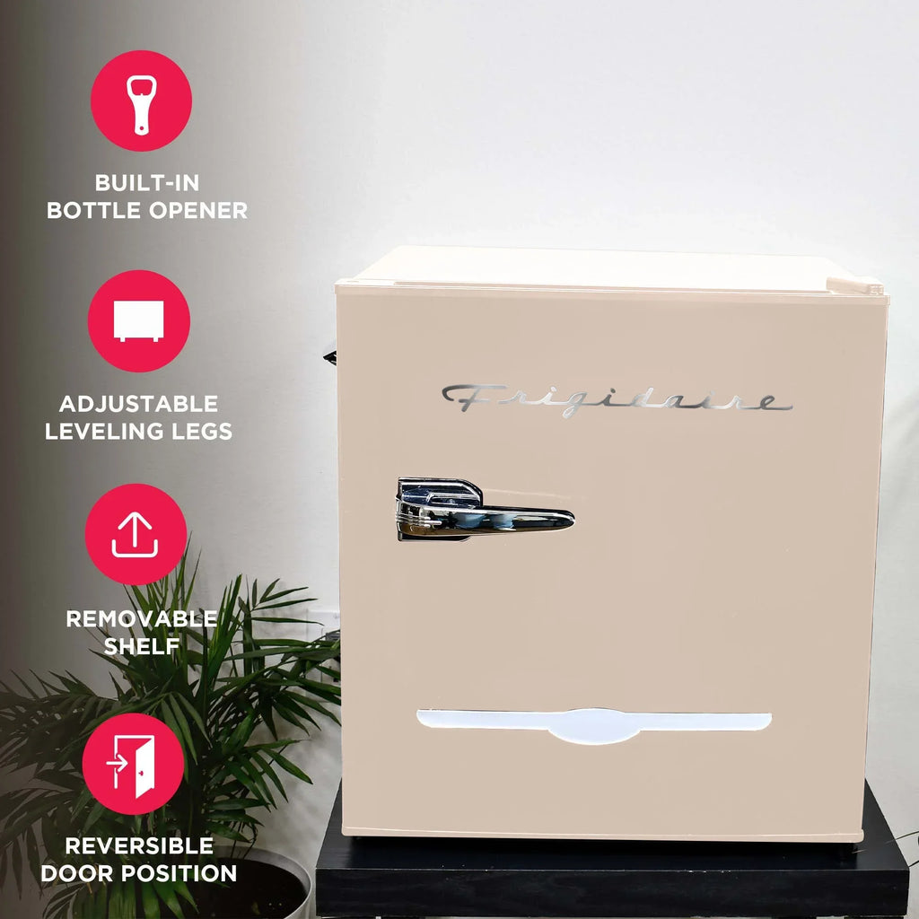 Nouveauté 2026 – Réfrigérateur Frigidaire , 1,6 pi³, style rétro compact, avec ouvre-bouteille latéral, couleur corail