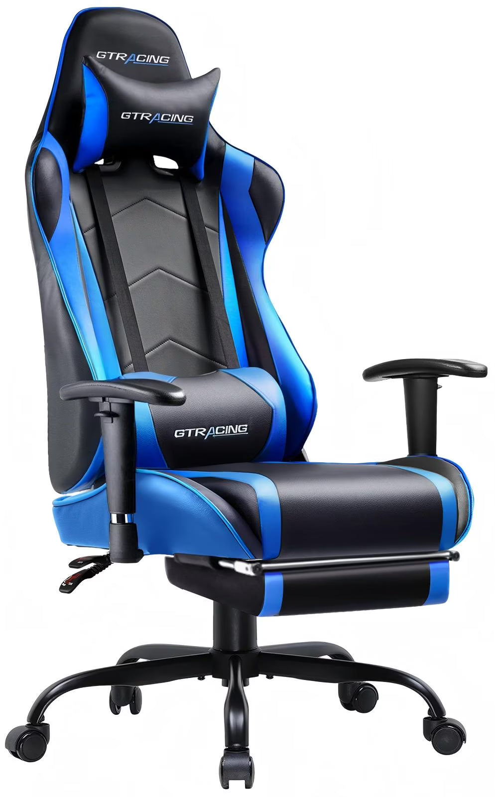 Nouveauté 2026 – Chaise de jeu GTRACING , chaise de bureau ergonomique avec soutien lombaire, revêtement en cuir PU, repose-pieds et appui-tête réglable, rouge