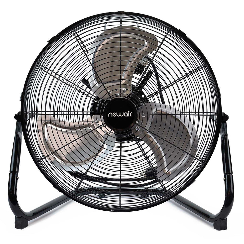 Nouveauté 2026 – Ventilateur de sol industriel haute vitesse Newair 18" , robuste, en métal, inclinaison réglable, 3 vitesses jusqu'à 4012 CFM, interrupteur rotatif