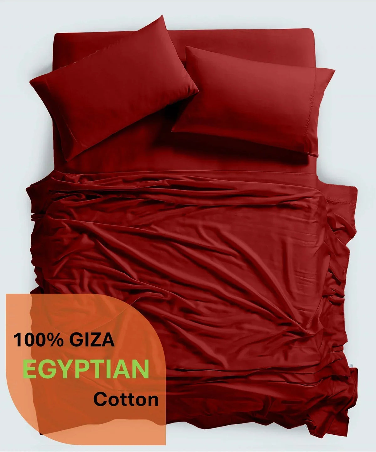 Nouveauté 2026 – Parure de lit 4 pièces en coton égyptien Giza 100 % (600 fils/cm²), drap-housse à bonnet profond de 38 cm, satin doux et respirant - Noir, 1 place