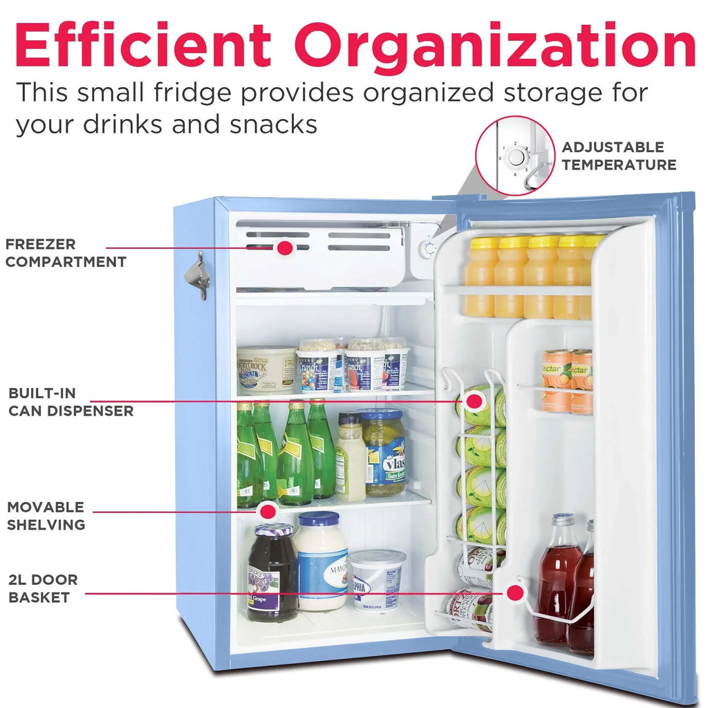 Nouveauté 2026 – Réfrigérateur de bar rétro Frigidaire EFR376-C-PINK 3,2 pi³ (rose), 65 watts, avec ouvre-bouteille latéral