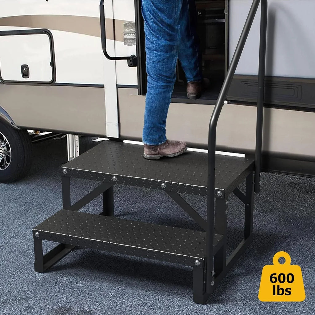 Nouveauté 2026 – Marchepieds antidérapants Garvee 3 marches pour VR, , 68 cm x 122 cm, acier allié