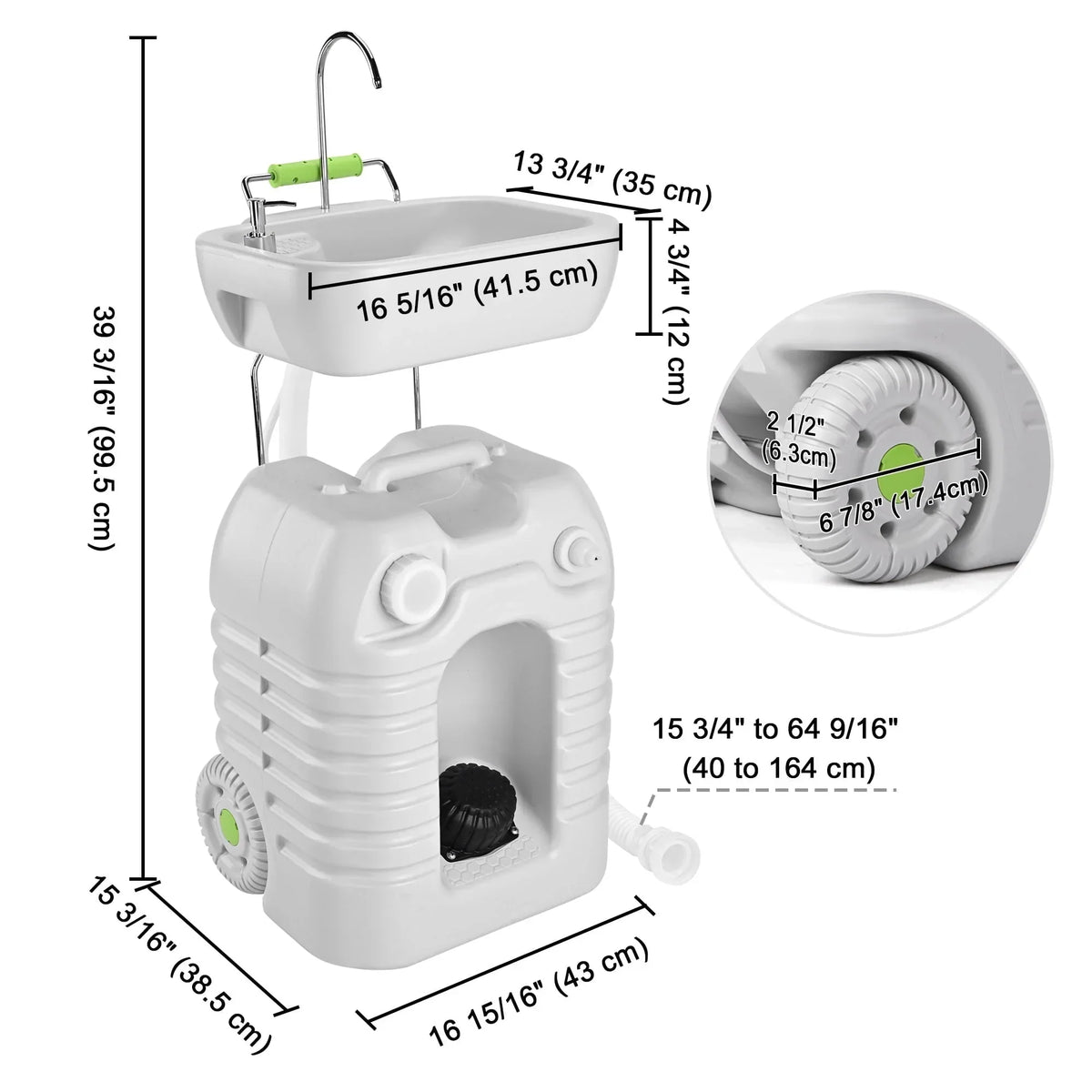 Nouveauté 2026 – Station de lavage des mains portable , lavabo sur pied, 45 L (12 gallons), pour camping et jardin