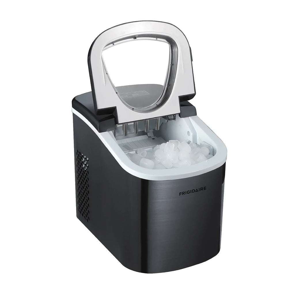 Nouveauté 2026 – Machine à glaçons portable autonettoyante Frigidaire , acier inoxydable noir, (EFIC117-Ssblack_Sc