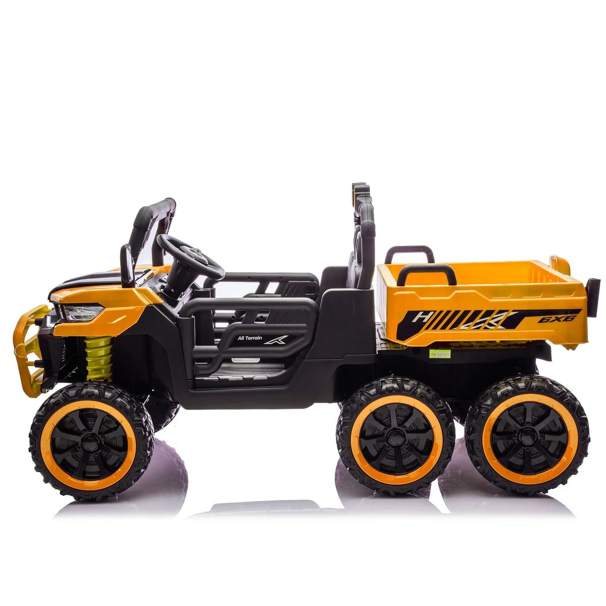 Nouveauté 2026 – Camion électrique Xuanlur 24V 2 places pour enfants , avec moteur 2x200W, benne basculante/pelle, pneus résistants, lumières LED, musique et télécommande, noir