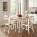 Nouveauté 2026 – Ensemble de salle à manger 5 pièces Mainstays , 1 table et 4 chaises, blanc, MDF et bois d'hévéa, intérieur, table de 117 cm (L) x 74 cm (l) x 76 cm (H