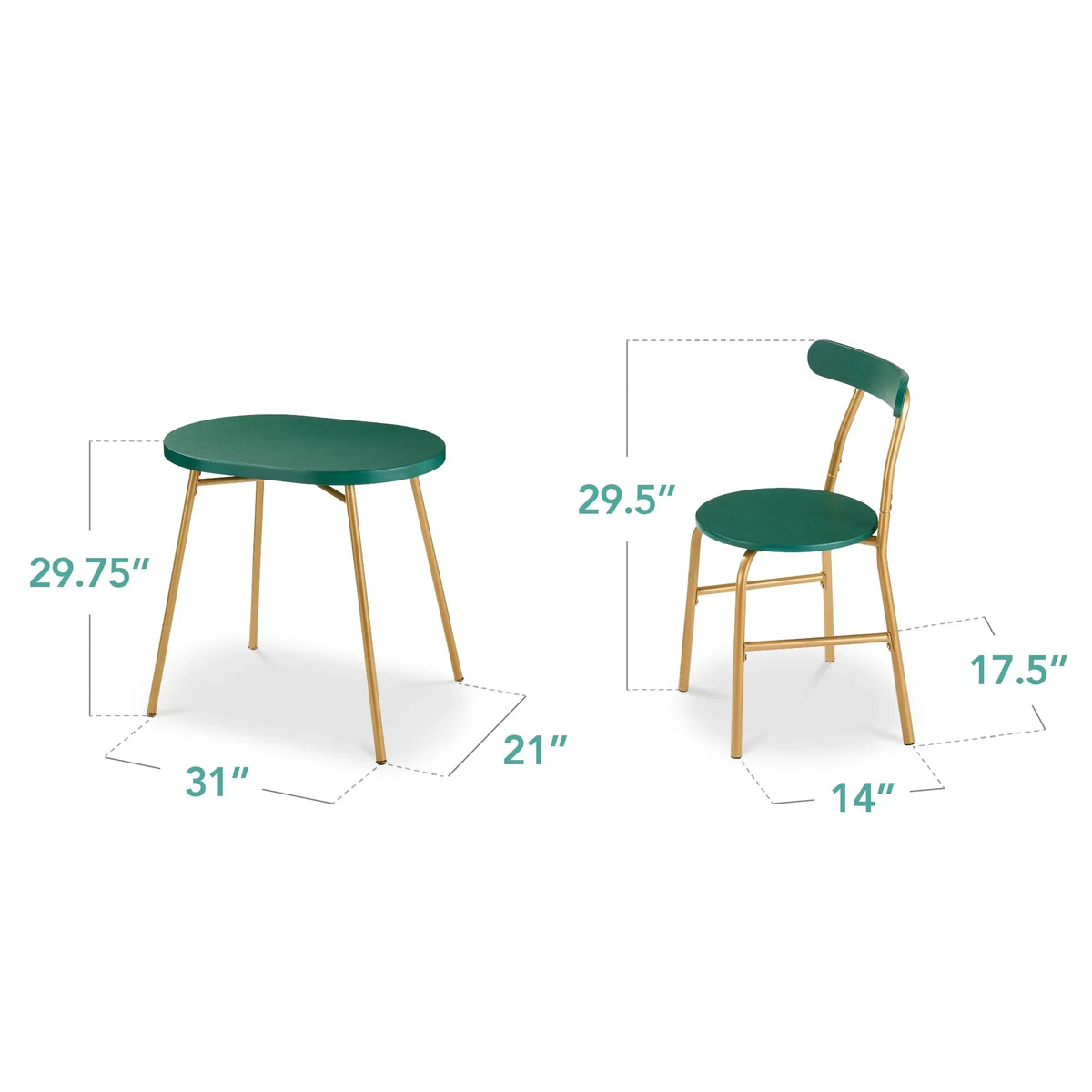Nouveauté 2026 – Ensemble table et chaises ovales modernes 3 pièces Best Choice Products , petit coin repas avec 2 chaises - Noir/Noir