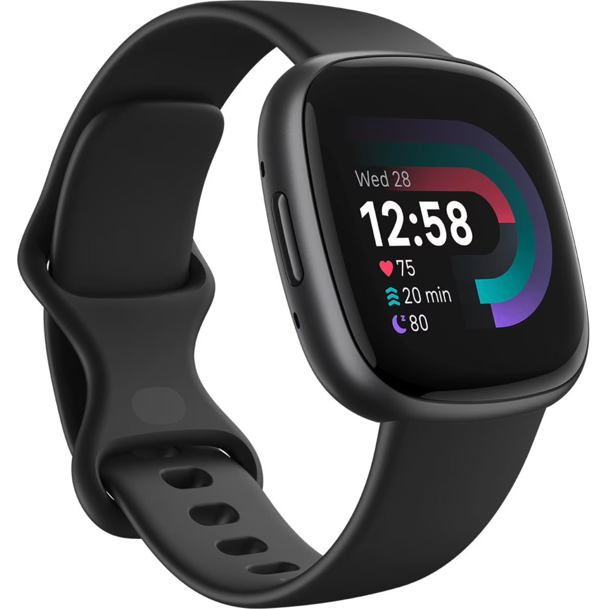 Nouveauté 2026 – Montre connectée Fitbit Versa 4 - Noir/Graphite Aluminium