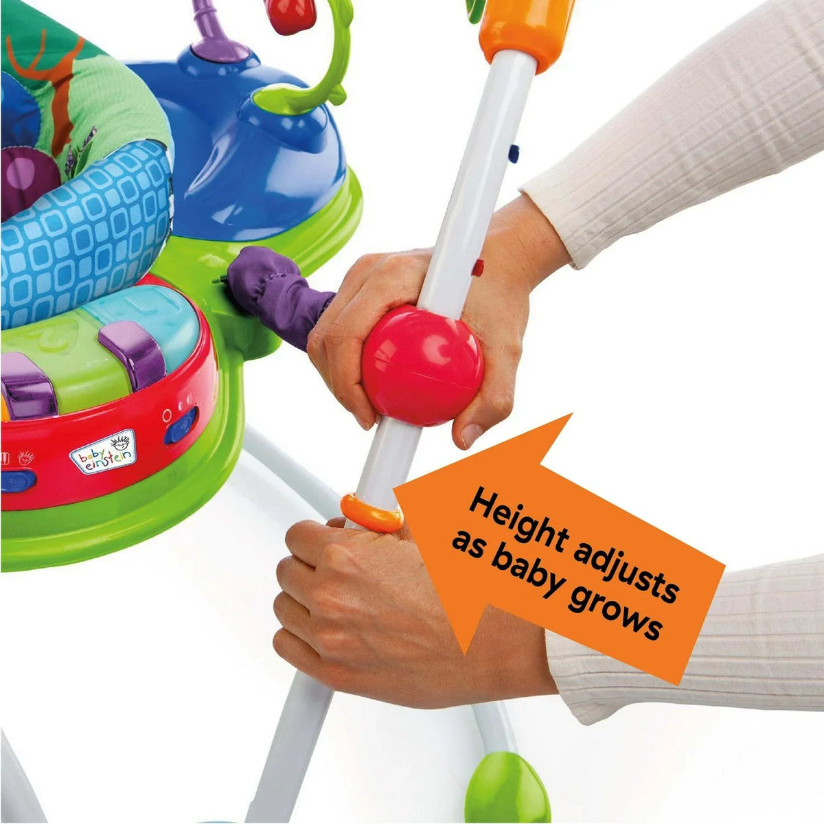 Nouveauté 2026 – Sauteur d'activités Baby Einstein Neighborhood Friends avec lumières et mélodies