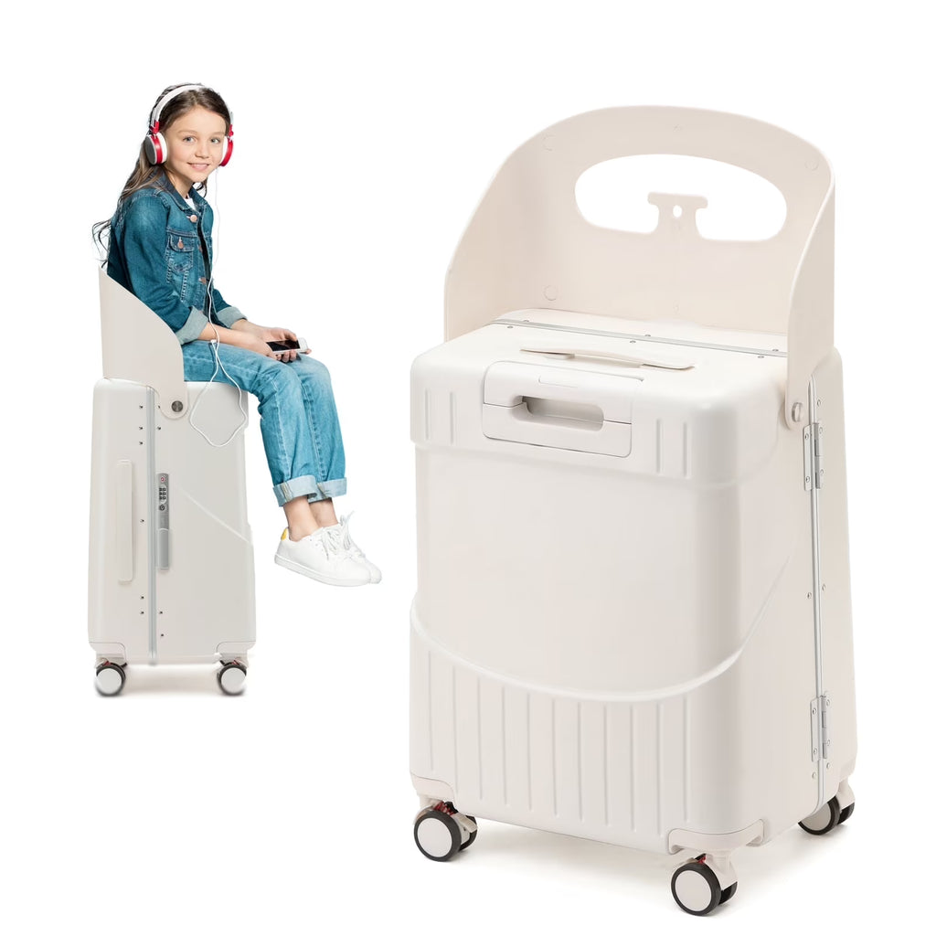 Nouveauté 2026 – Valise 22 pouces avec serrure TSA, idéale pour enfants et adultes, roulettes pivotantes verrouillables, housse de protection et ceinture de sécurité incluses