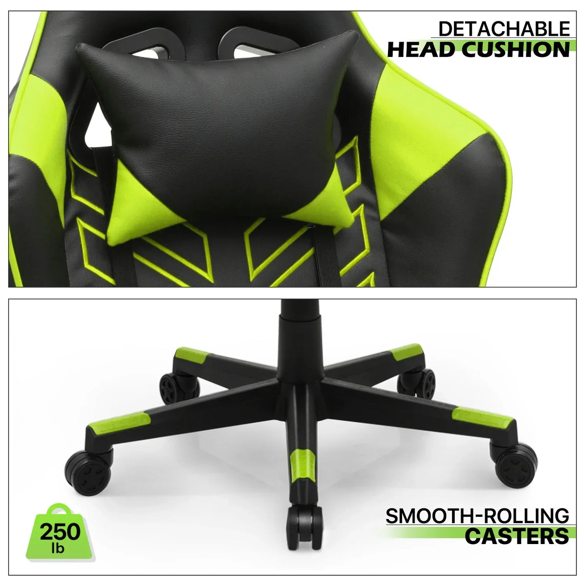 Nouveauté 2026 – Chaise de jeu ergonomique Magshion , chaise de jeu confortable, chaise de bureau en cuir, chaise de jeu pivotante et réglable, bleue