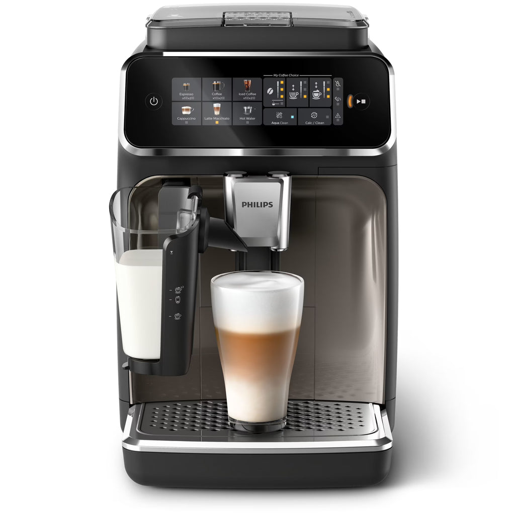 Nouveauté 2026 – Machine à expresso entièrement automatique Philips 3300 avec mousseur à lait LatteGo, noir et chrome