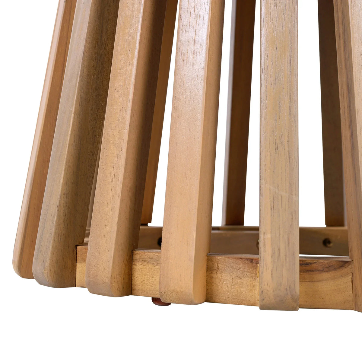 Nouveauté 2026 – Table d'appoint ronde d'extérieur en bois d'acacia Christopher Knight Home, couleur teck clair, idéale pour le jardin, la pelouse ou le balcon