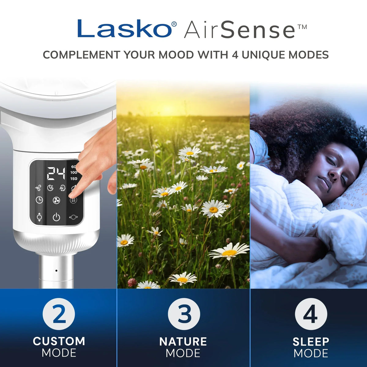 Nouveauté 2026 – Ventilateur sur pied Lasko Whirlwind 7" à 24 vitesses, mouvement orbital, débit d'air de 25 pi/s, télécommande, APDC301