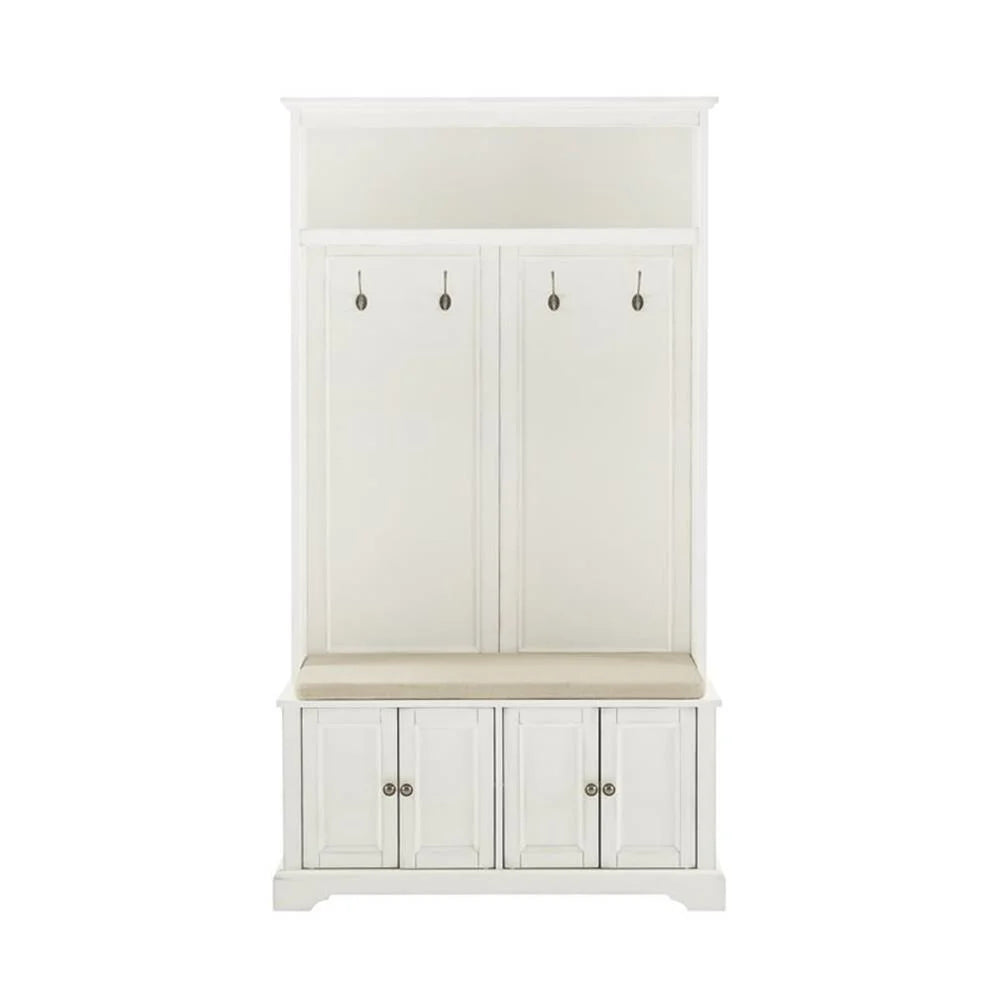 Nouveauté 2026 – Porte-manteau traditionnel en bois Bowery Hill , coloris bleu écume de mer/avoine