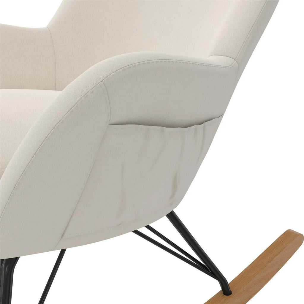 Nouveauté 2026 – Transat Baby Relax Robbie avec poches de rangement. Lin beige