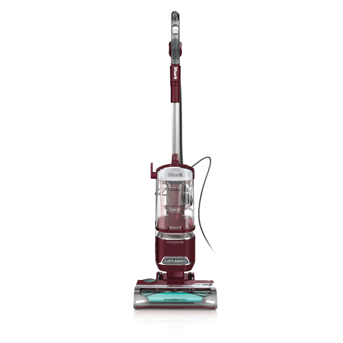 Nouveauté 2026 – Aspirateur vertical filaire Shark Detect Lift-Away ADV avec technologie PowerFins Detect, brosse autonettoyante et neutralisateur d'odeurs, LA492, bordeaux