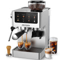 Nouveauté 2026 – Machine à expresso AIRMSEN avec broyeur intégré, permettant de personnaliser la mouture et le volume de café, idéale pour le cappuccino, le latte et l'americano. Finition en acier inoxydable brossé