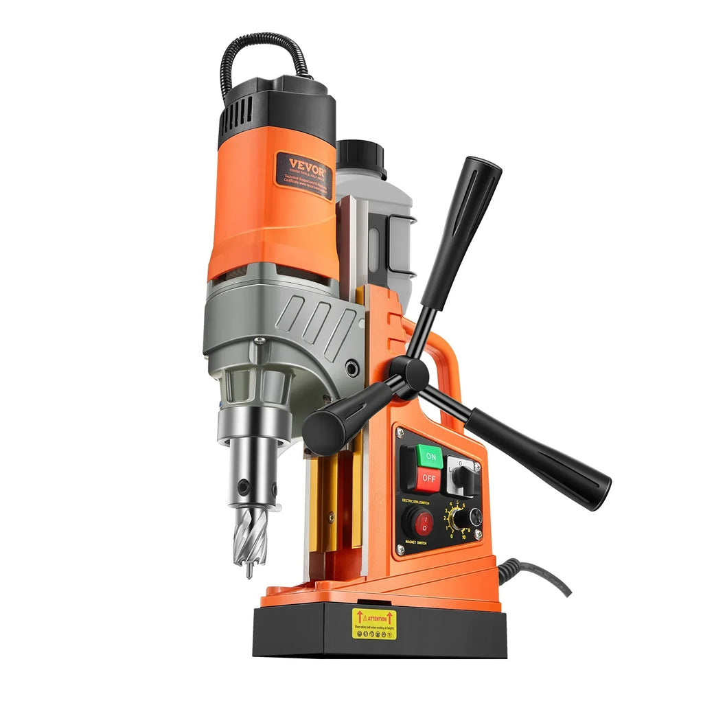 Nouveauté 2026 – Perceuse magnétique VEVOR , moteur de 1450 W, diamètre d'alésage de 50 mm, force de 1808 kgf, perceuse magnétique électrique portable, avec 6 forets à carottage, vitesse variable, machine à percer les surfaces métalliques, pour le br