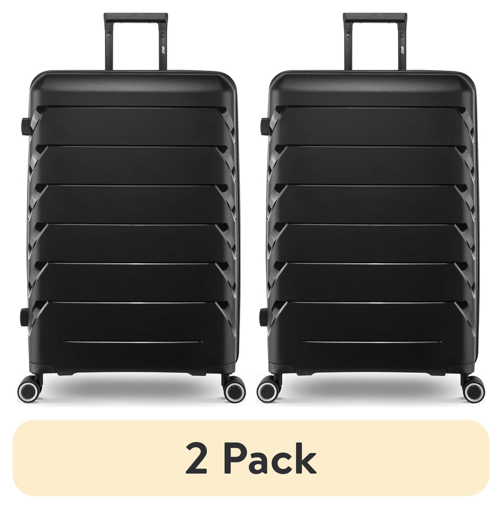 Nouveauté 2026 – Lot de 2) : valise rigide PUR by iFLY 28" noire, format enregistrement, noire