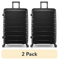 Nouveauté 2026 – Lot de 2) : valise rigide PUR by iFLY 28" noire, format enregistrement, noire