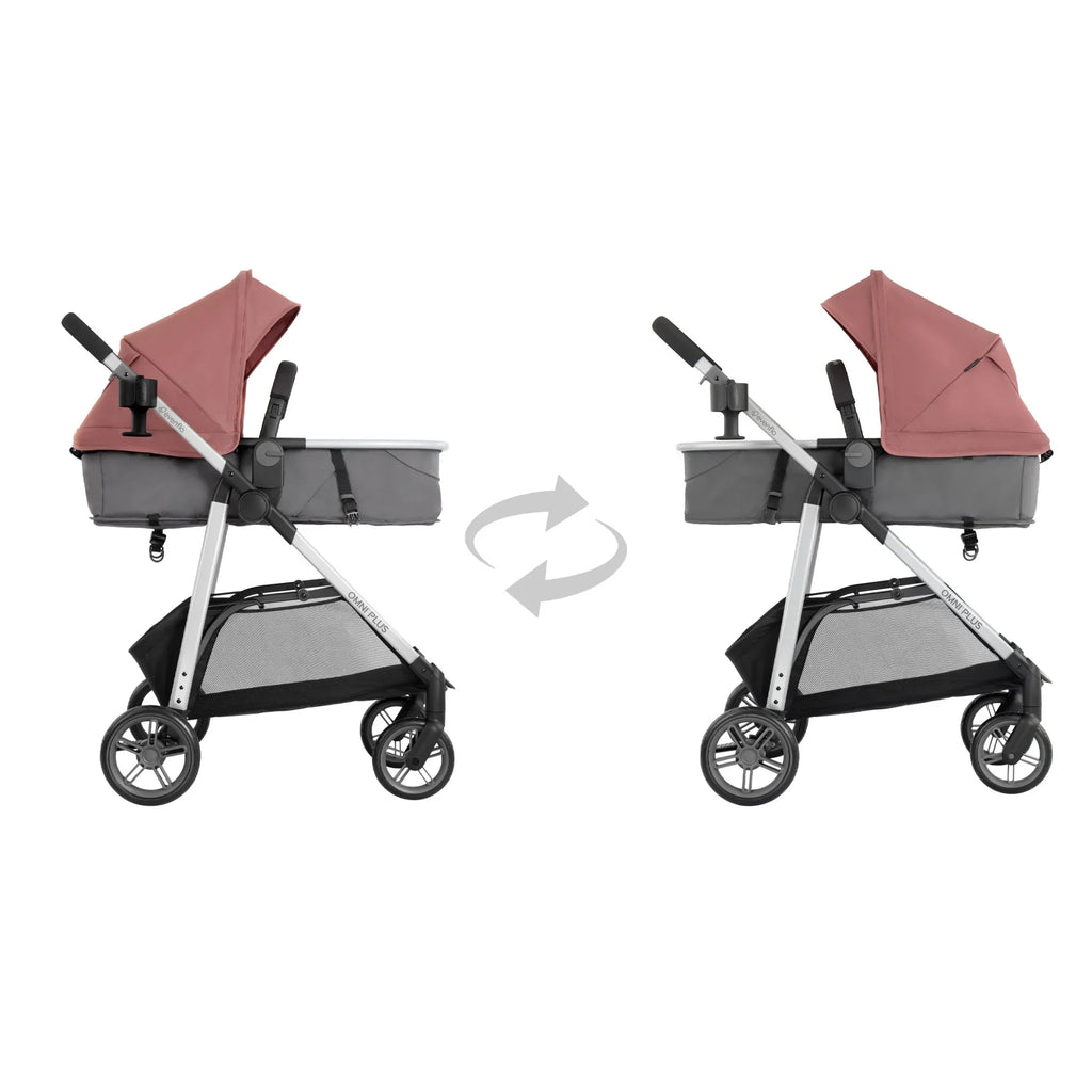 Nouveauté 2026 – Système de voyage modulaire Evenflo Omni Plus avec siège auto pour bébé LiteMax Sport, gris Mylar, unisexe