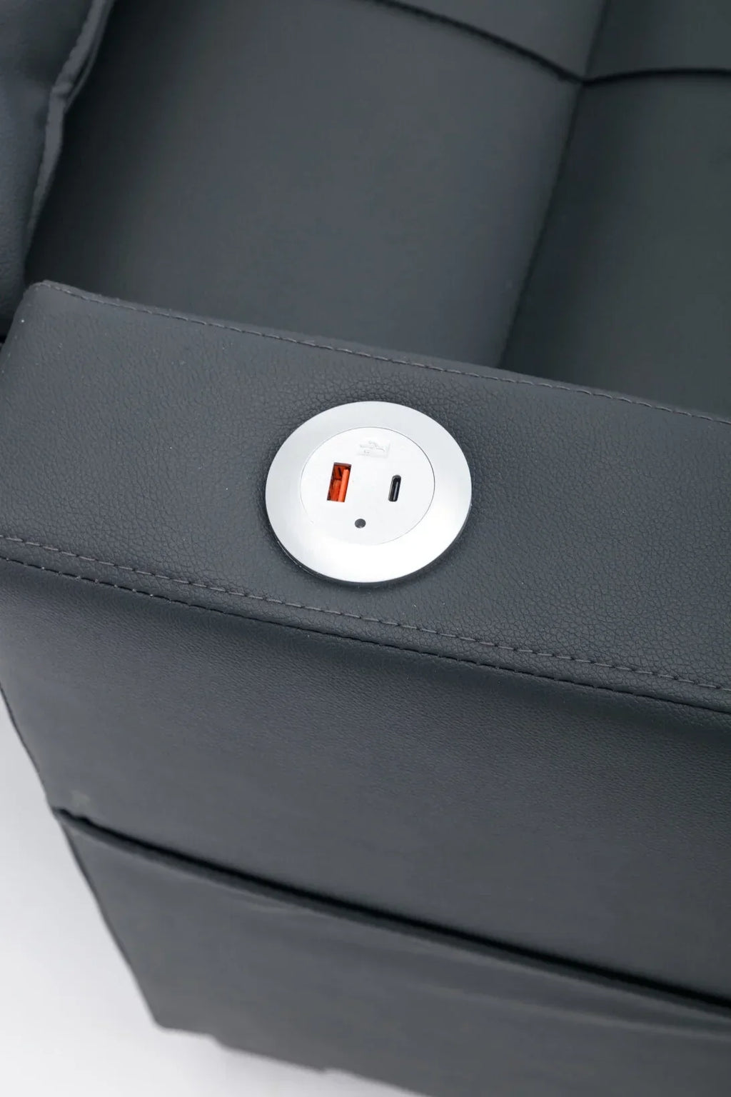 Nouveauté 2026 – Canapé-lit futon convertible , fauteuil-lit multifonctionnel 3 en 1 avec ports USB, dossier inclinable réglable, idéal pour les petits espaces (salon, chambre), revêtement en tissu technique, gris foncé