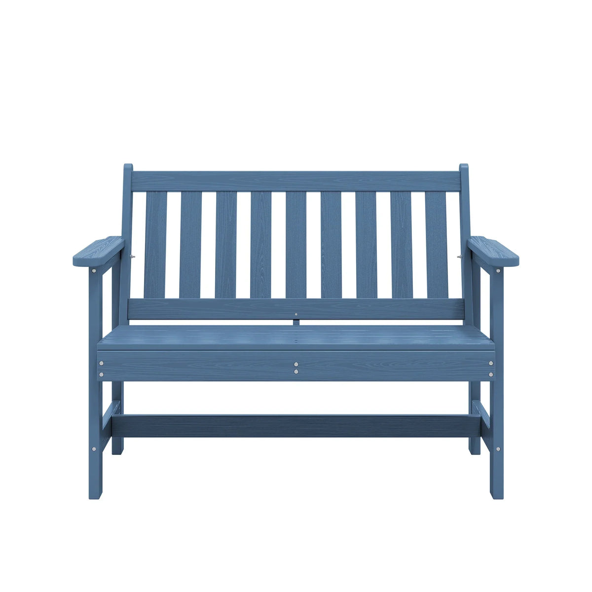 Nouveauté 2026 – Banc d'extérieur SERWALL pour 2 personnes, en PEHD résistant aux intempéries avec renforts en aluminium, supporte jusqu'à 300 kg, confortable pour terrasse, jardin et véranda, noir