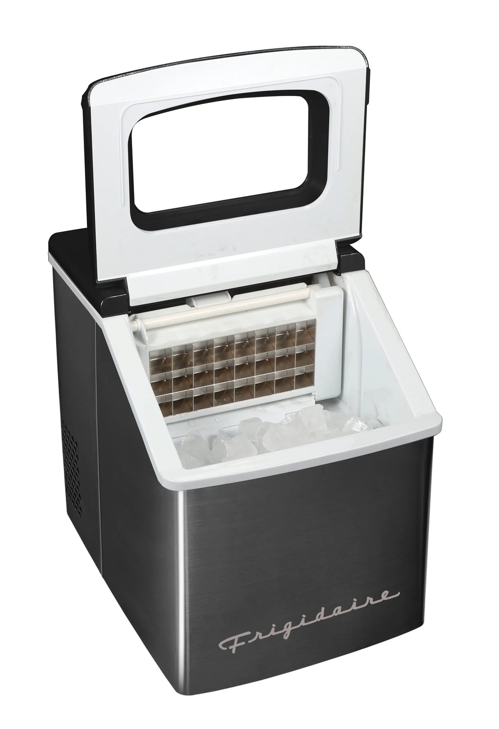 Nouveauté 2026 – Machine à glaçons carrée transparente de comptoir Frigidaire , 18 kg (40 lb) - Acier inoxydable