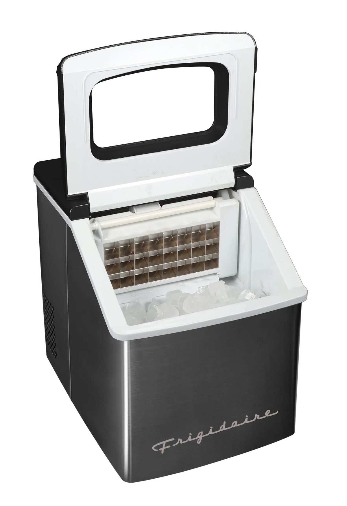 Nouveauté 2026 – Machine à glaçons carrée transparente de comptoir Frigidaire , 18 kg (40 lb) - Acier inoxydable