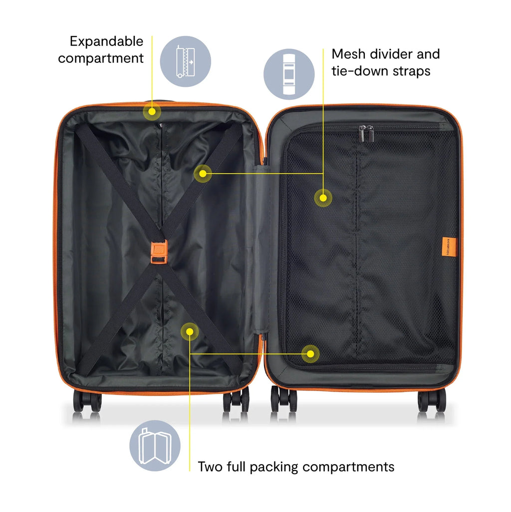 Nouveauté 2026 – Valise rigide à roulettes Securitech by Delsey Citadel 31" (grand modèle, verte), modèle , grande taille, enregistrée