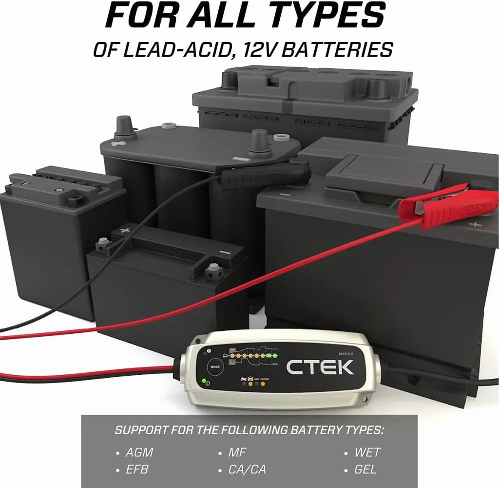 Nouveauté 2026 – Chargeur et mainteneur de batterie entièrement automatique CTEK 40-206 MXS 5.0 4,3 A 12 V