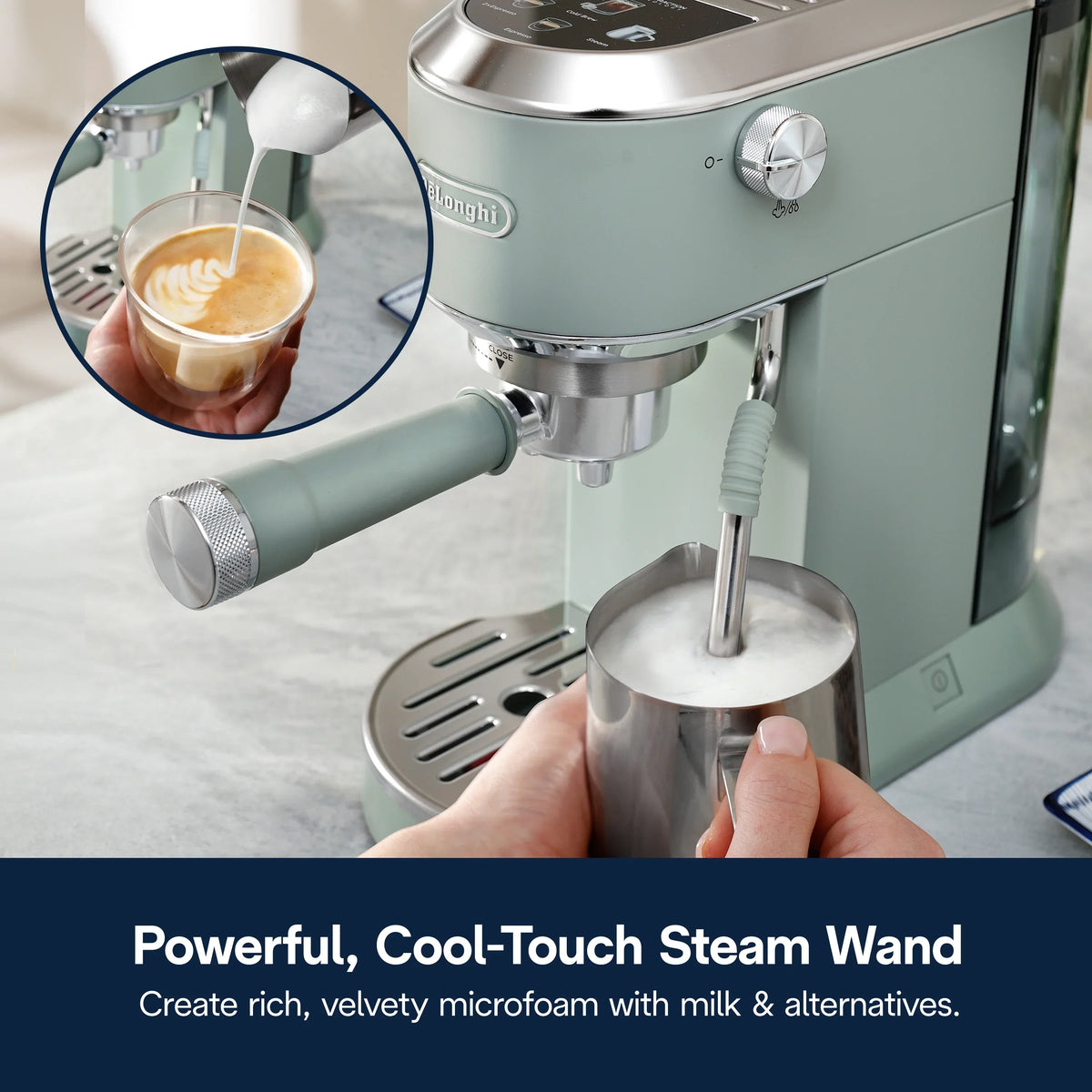Nouveauté 2026 – Machine à expresso De’Longhi Dedica Duo , format compact avec mousseur intégré pour latte art, expresso, café infusé à froid, lattes et plus encore, acier inoxydable