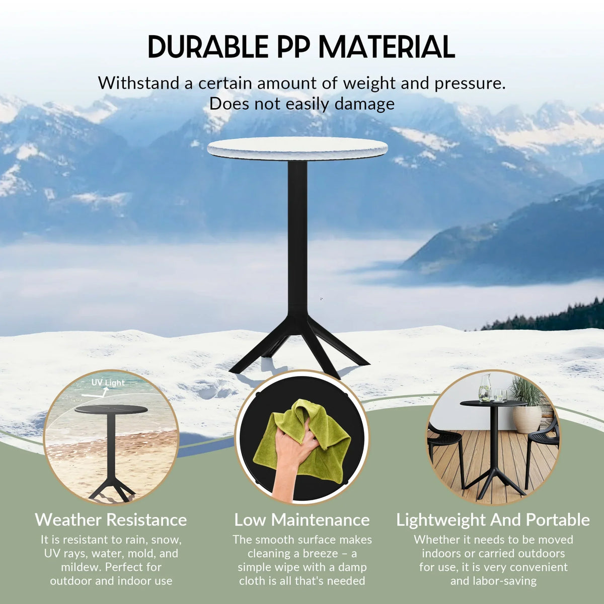 Nouveauté 2026 – Ensemble bistro de patio extérieur 3 pièces WestinTrends Playa en résine, vert olive, avec chaises d'appoint empilables