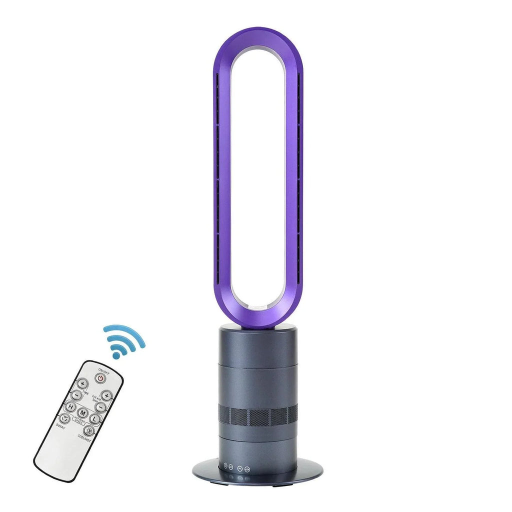 Nouveauté 2026 – Ventilateur tour sans pales 32 pouces (81 cm). Minuterie 9 h, 10 vitesses, télécommande incluse. Ventilateur de circulation d'air pour climatiseur domestique