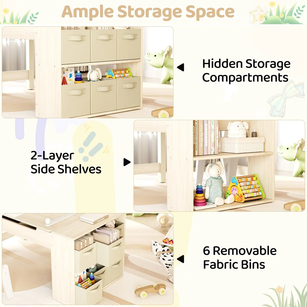 Nouveauté 2026 – Ensemble table et 2 chaises LAZY BUDDY pour enfants , chevalet 2 en 1 et table de bricolage pour tout-petits avec bacs de rangement, gobelets de peinture et rouleau de papier, idéal pour les enfants de 3 ans et plus