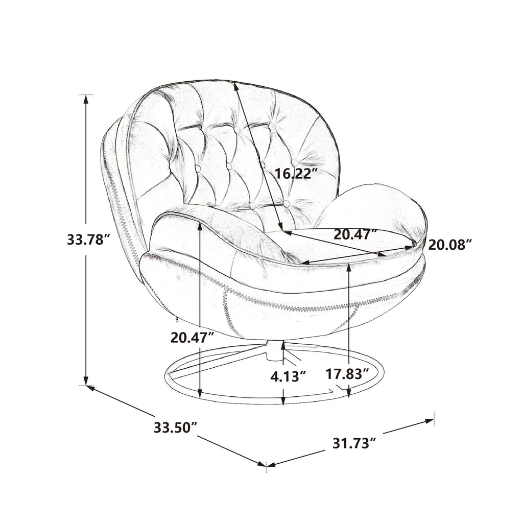 Nouveauté 2026 – Fauteuil pivotant Velvet avec repose-pieds, chaise longue moderne avec structure en métal, fauteuil de lecture confortable pour salon, chambre ou bureau, bleu